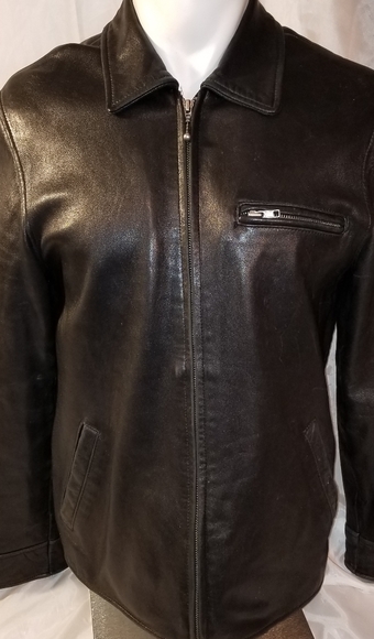 Leather Jacket Shafmastet GreenField Mens Black M - Picture 2 of 9